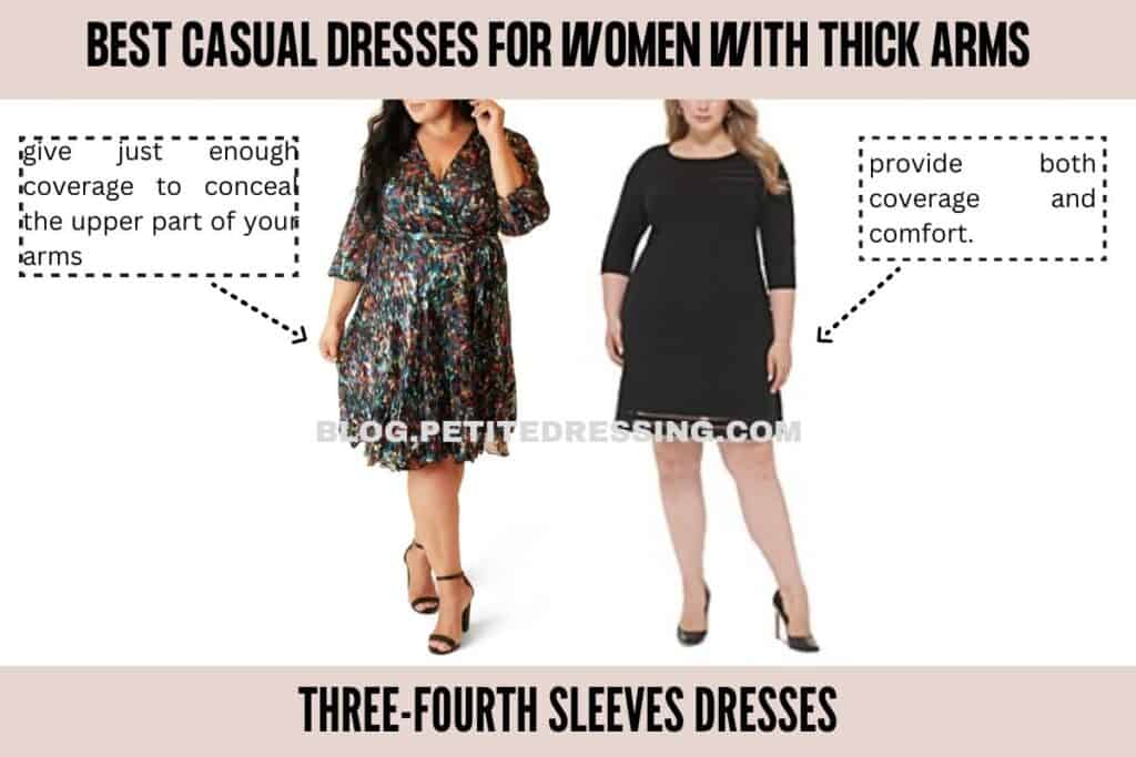 Three-Fourth Sleeves Dresses