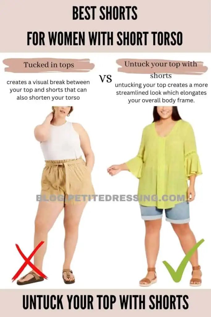 Untuck your top with shorts