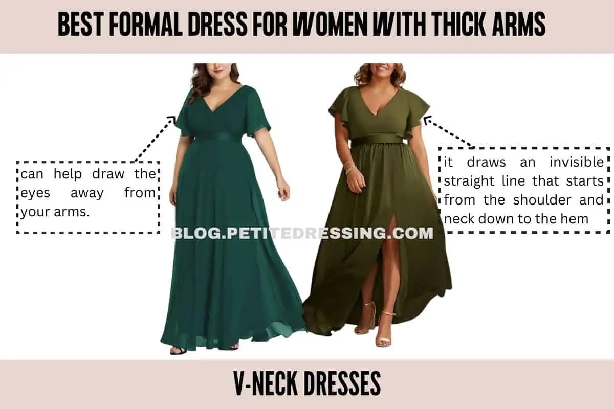 The Formal Dresses Guide for Women with Thick Arms Petite Dressing