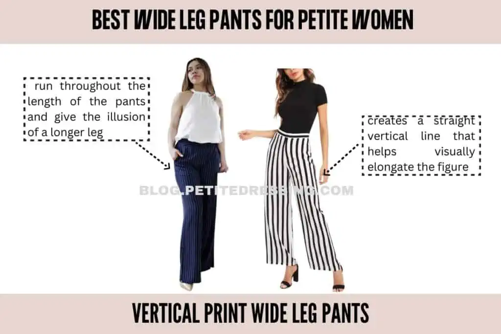 Vertical Print Wide Leg Pants