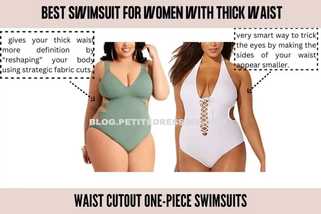 Waist Cutout One-piece Swimsuits