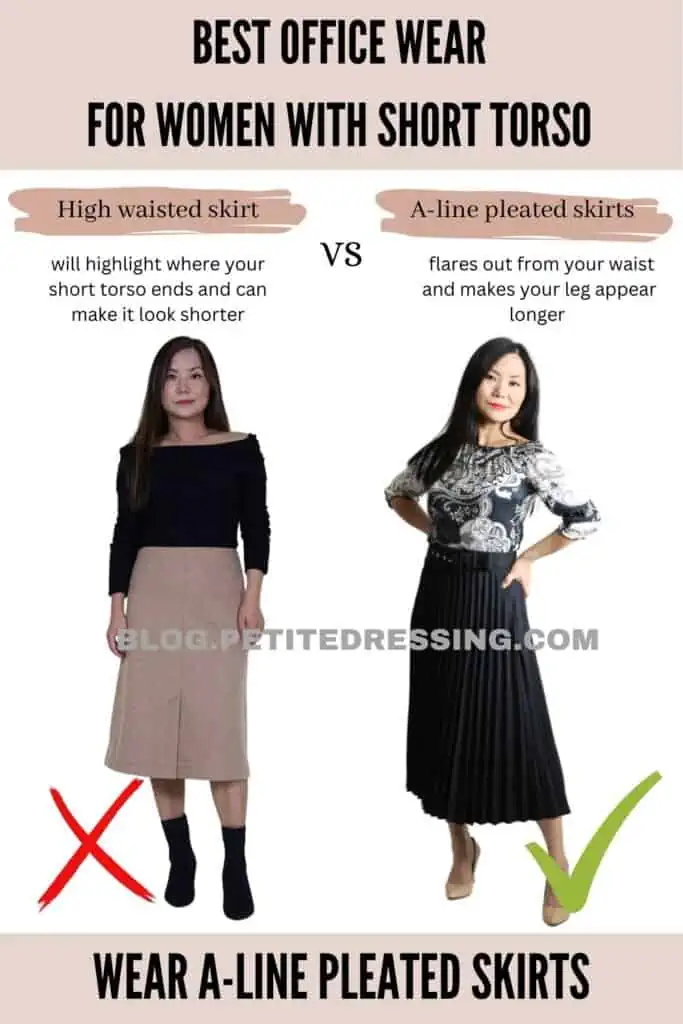 Wear A-line pleated skirts