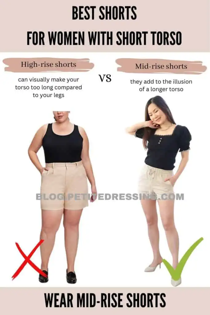 Shorts guide for women with a short torso - Petite Dressing