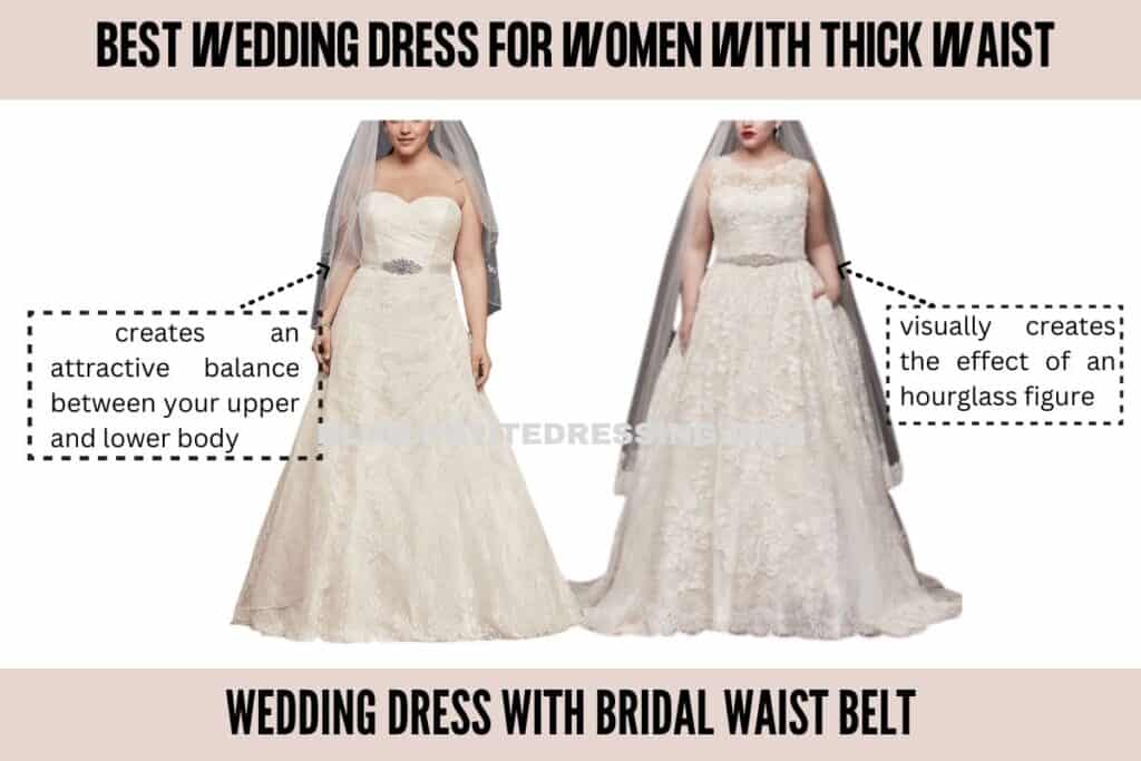 Wedding Dress with Bridal Waist Belt