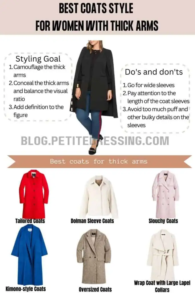 best Coats Style for Women with Thick Arms