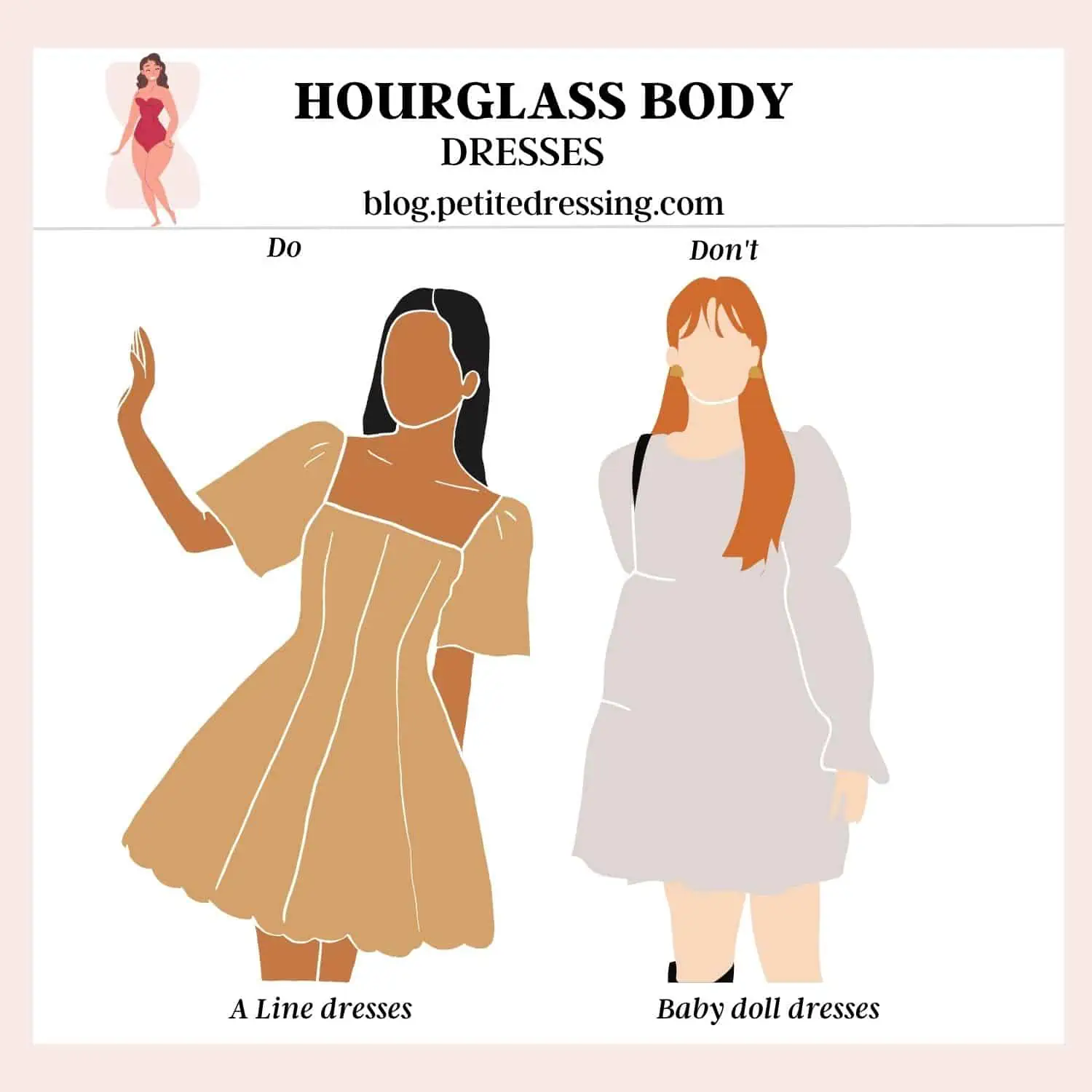 A Line dresses for hourglass dress