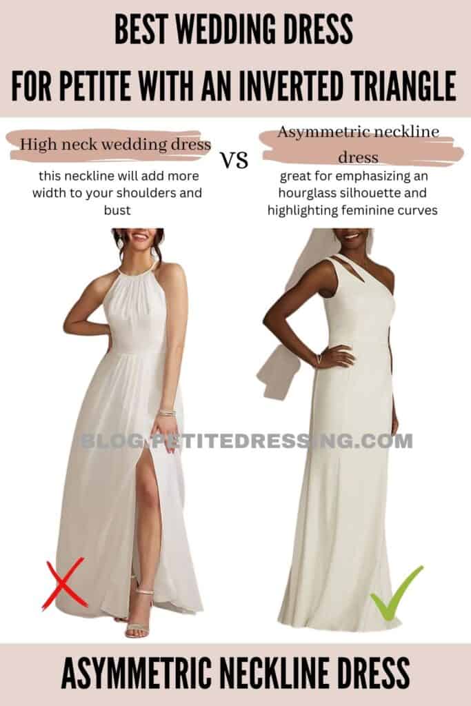 Asymmetric neckline dress