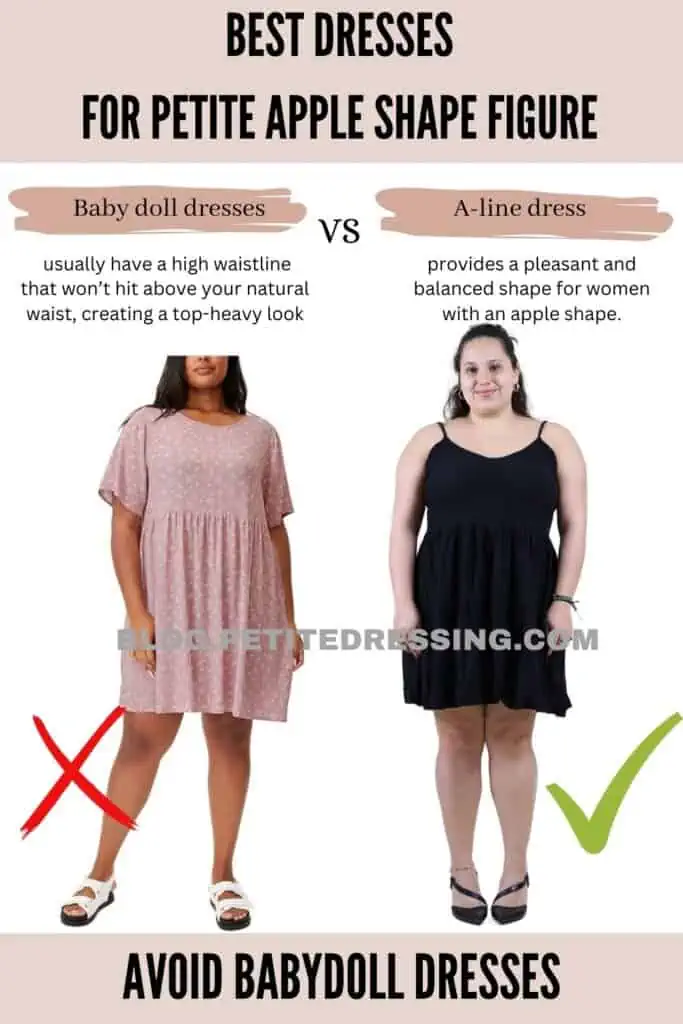 Avoid babydoll dresses