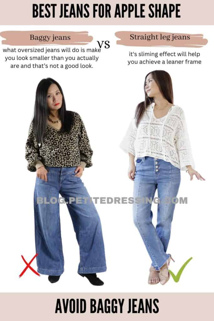Avoid baggy jeans