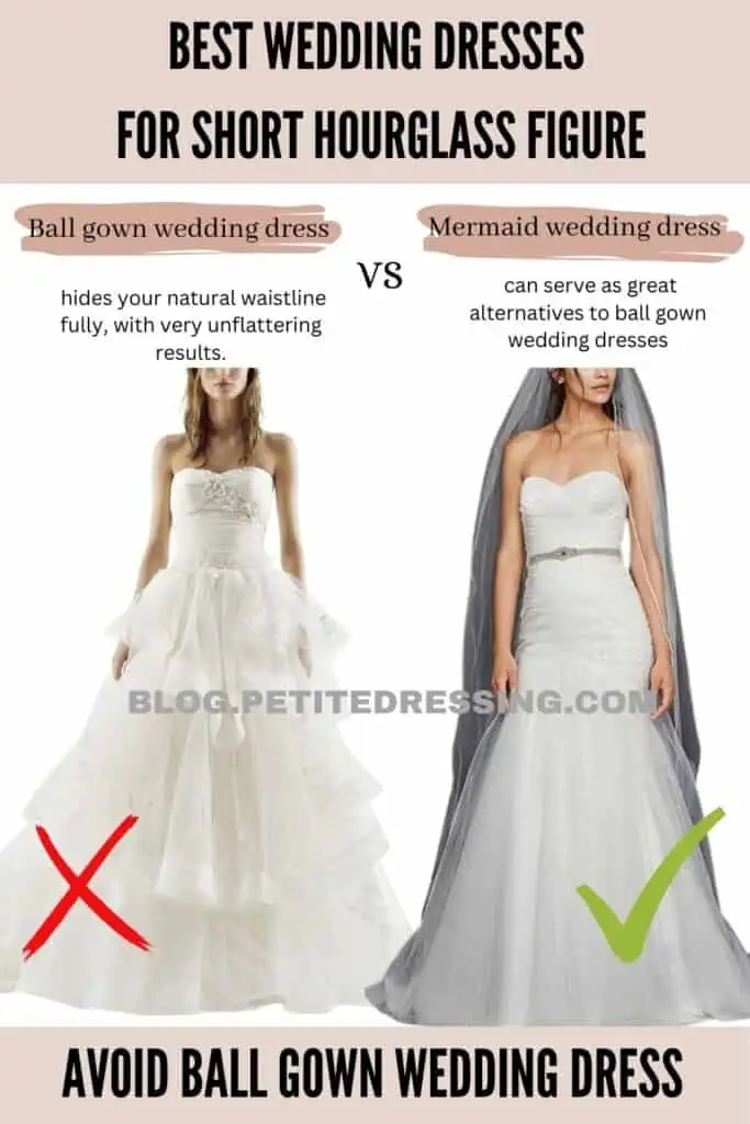 Avoid ball gown wedding dress