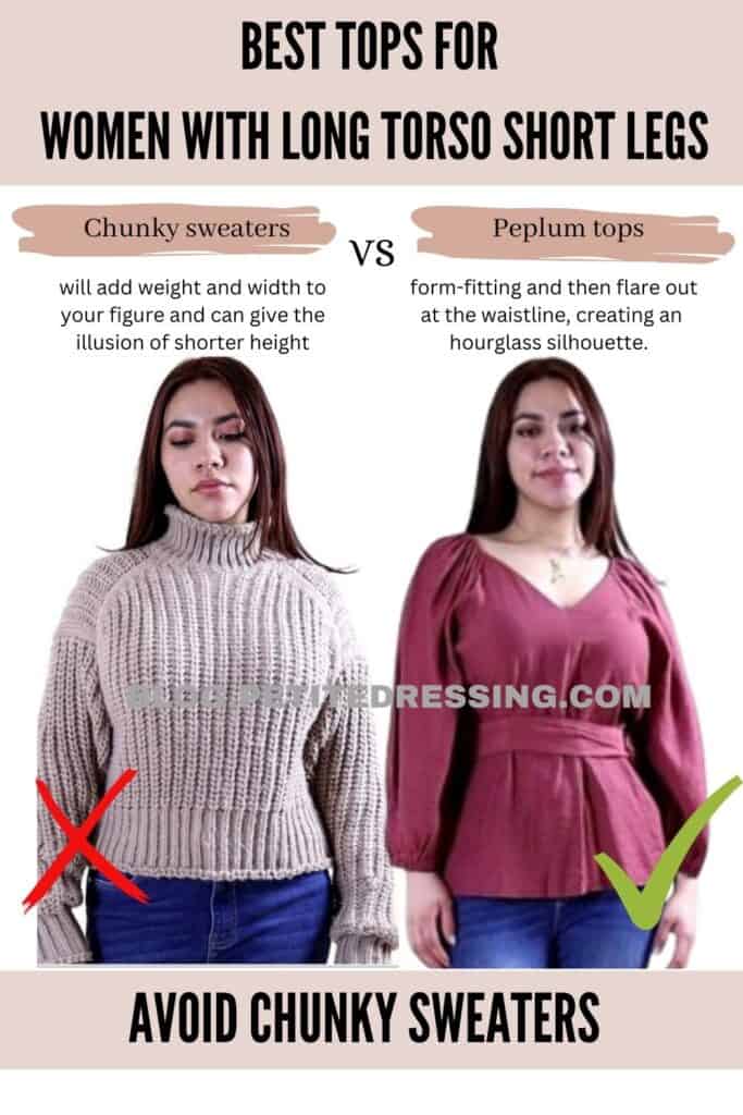 Avoid chunky sweaters