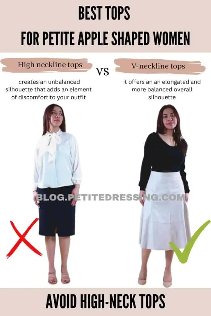 Avoid high-neck tops