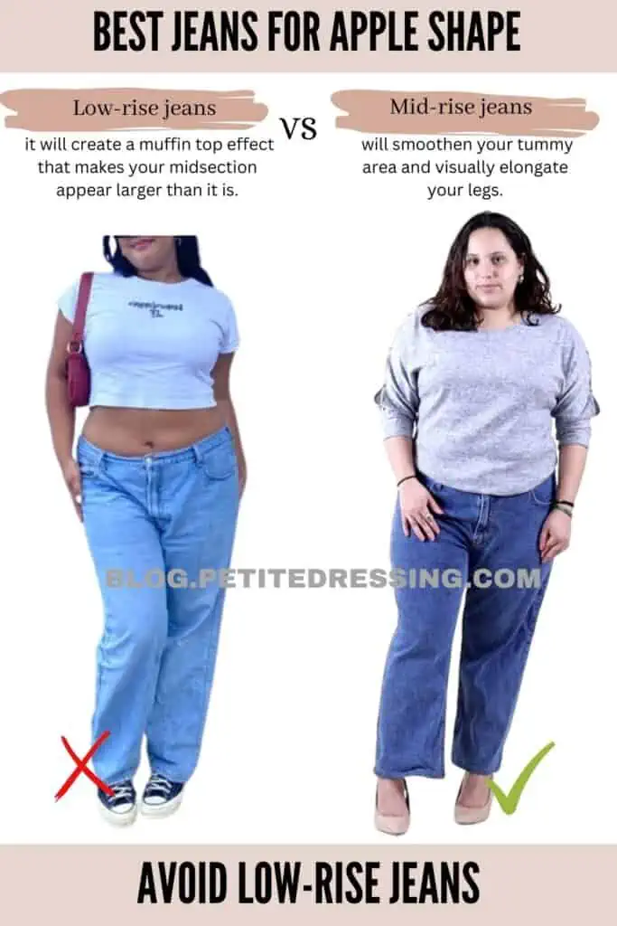 Avoid low-rise jeans