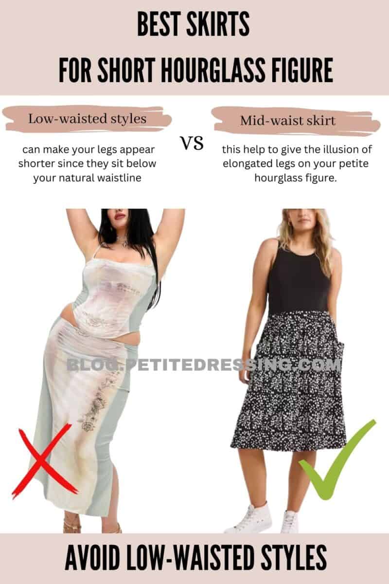 Skirts guide for short hourglass figure