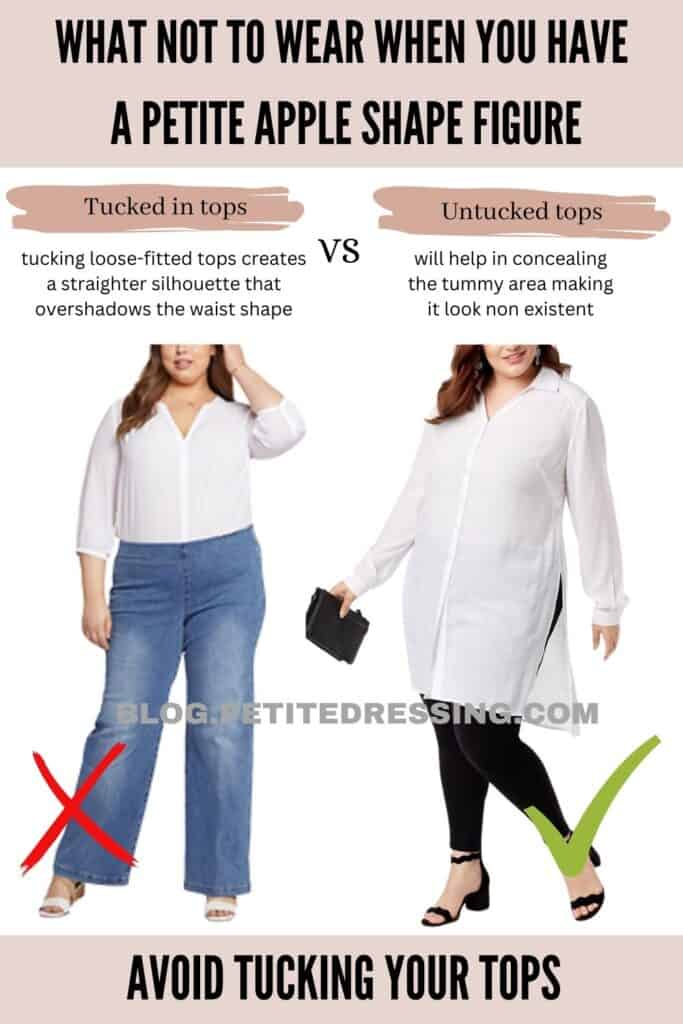 Avoid tucking your tops