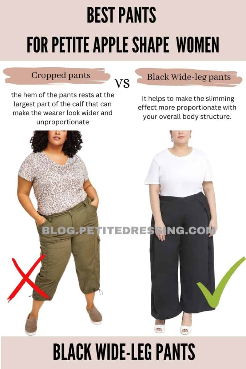 Pants guide for petite apple shape