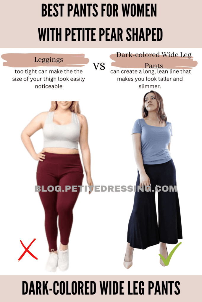 Dark-colored Wide Leg Pants