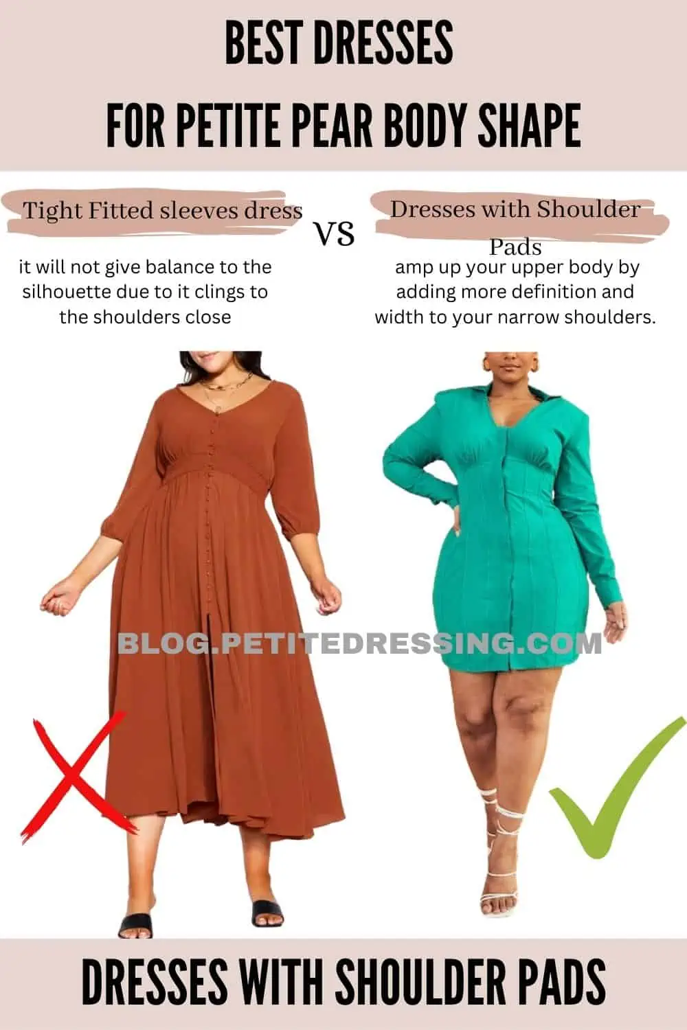 Dresses Style Guide for Petite Pear Body Shape - Petite Dressing