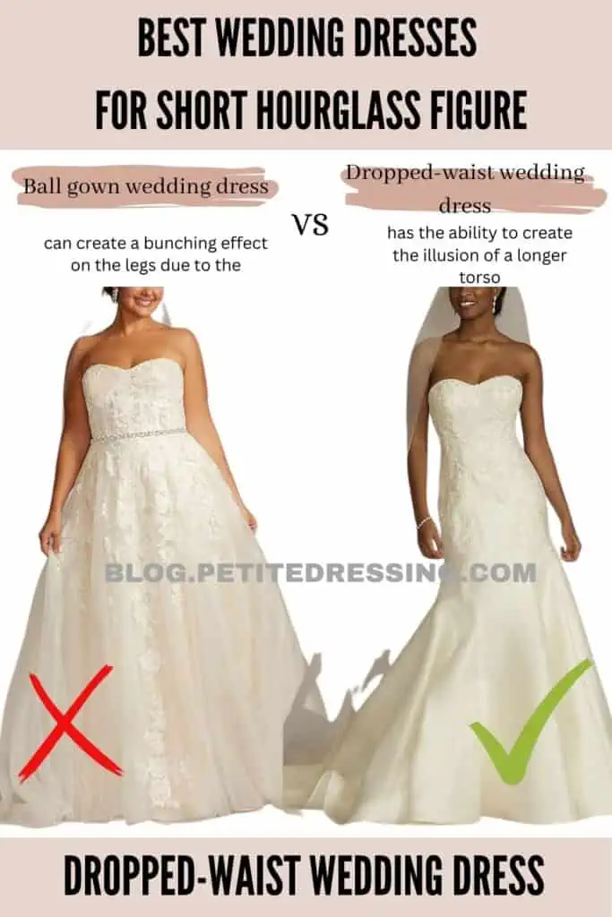 Dropped-waist wedding dress