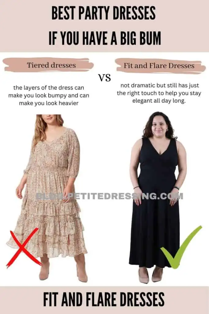 Party dresses guide if you have a big bum - Petite Dressing