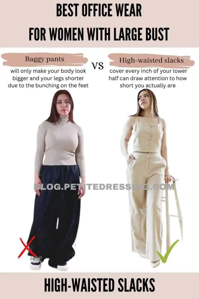 High-waisted slacks