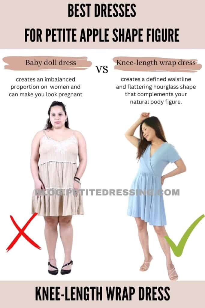 Knee-length wrap dress-1