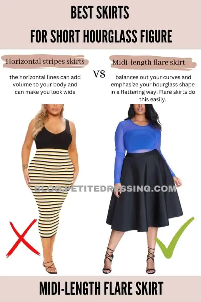 Skirts guide for short hourglass figure - Petite Dressing