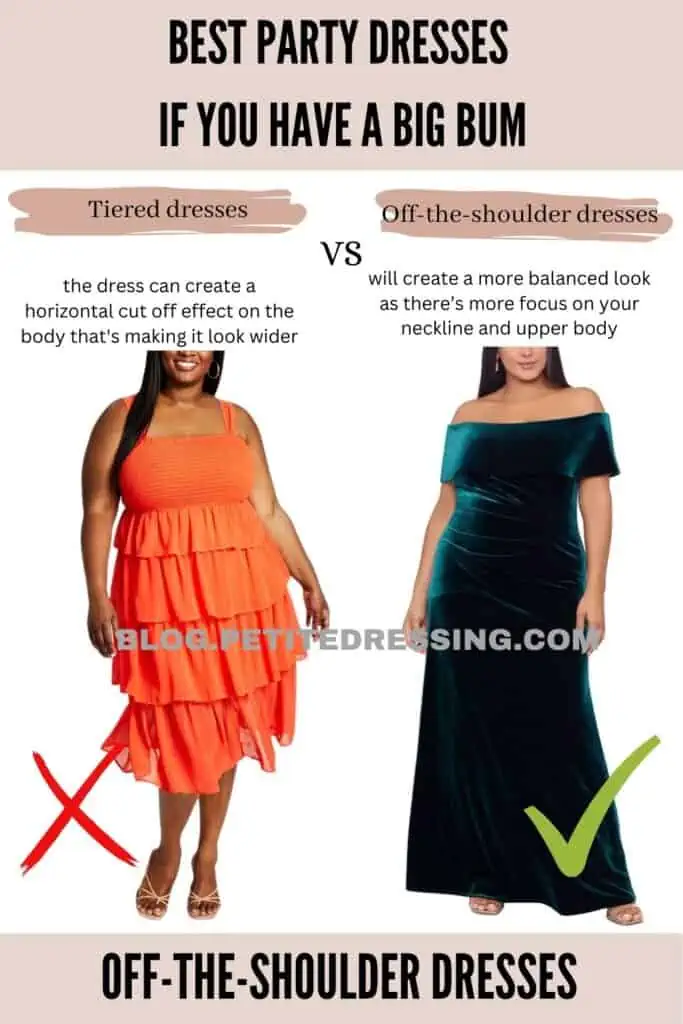 Party dresses guide if you have a big bum - Petite Dressing