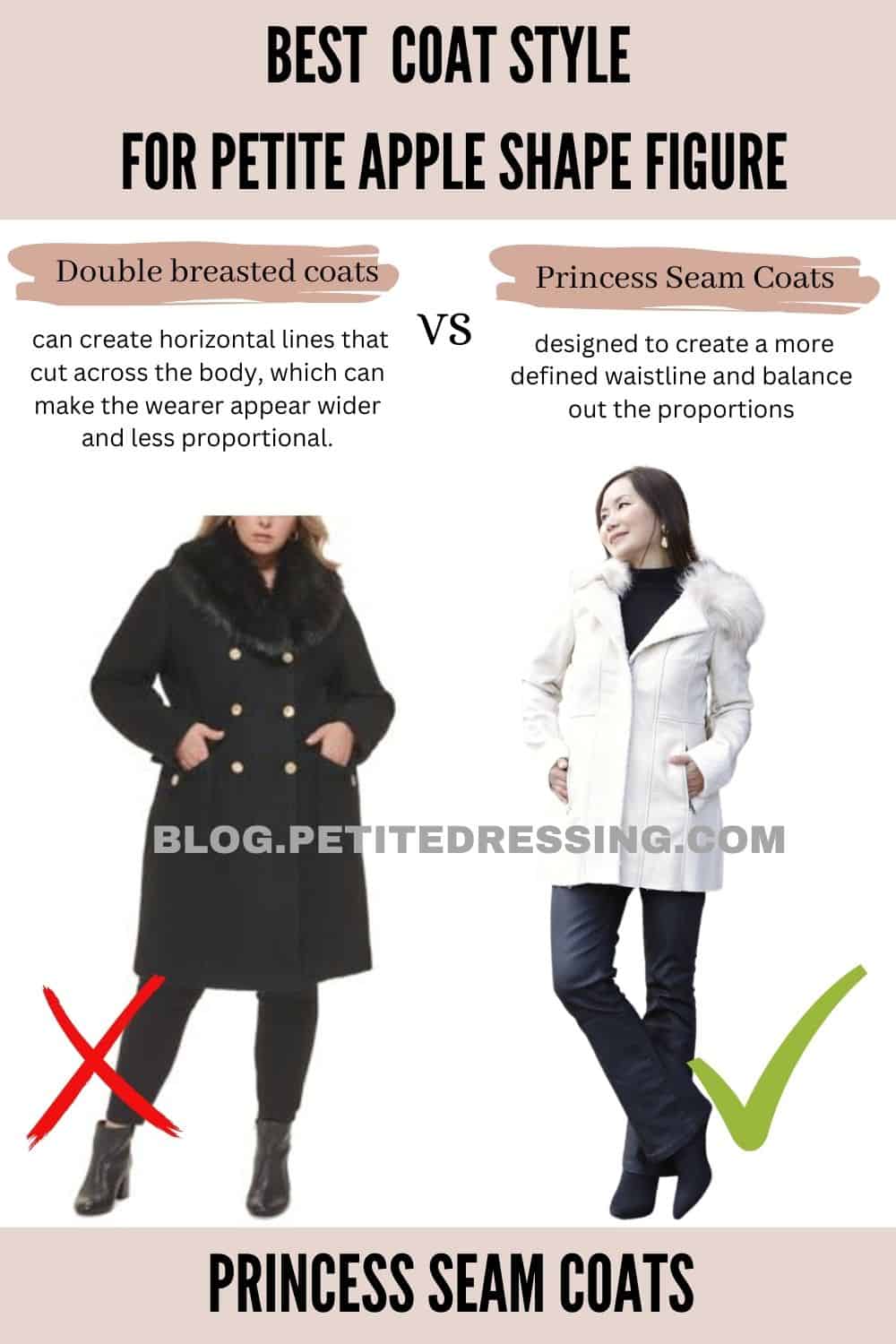 The Complete Coat Style Guide for Petite Apple Shape Figure
