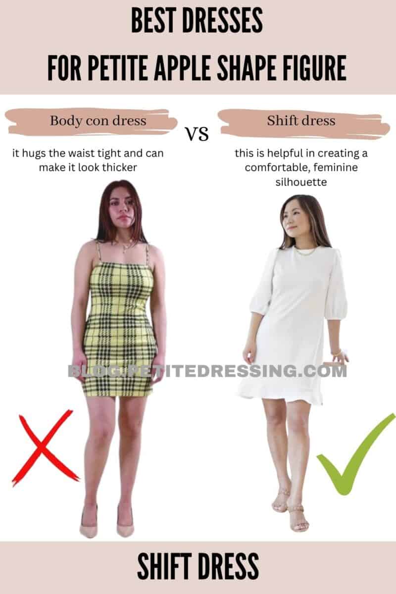 Dresses guide for Petite Apple Shape