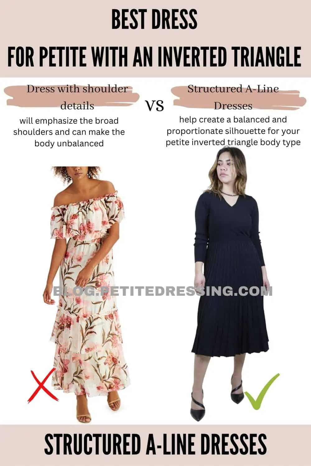 Dress Style Guide for the Petite Inverted Triangle Body Type - Petite  Dressing
