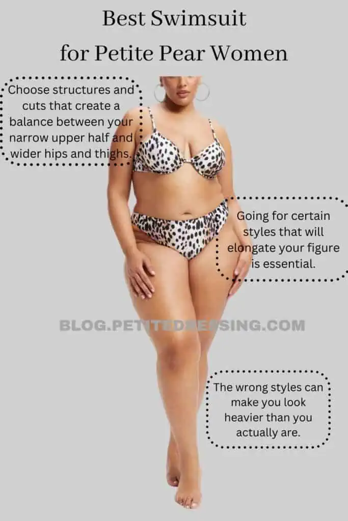 Swimsuit Style Guide for Women with Petite Pear Shape