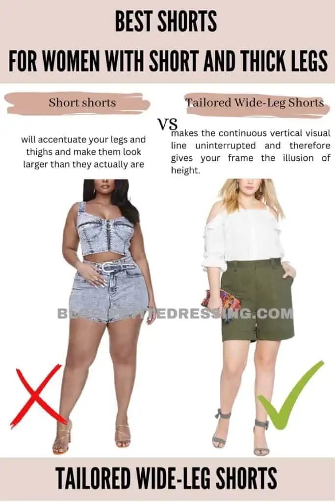 Shorts Style Guide for Women with Short and Thick Legs - Petite Dressing