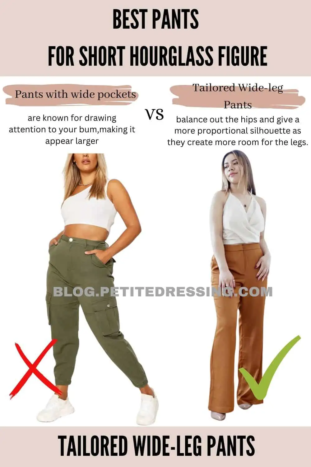 Pants Style Guide for Short Hourglass Figure - Petite Dressing