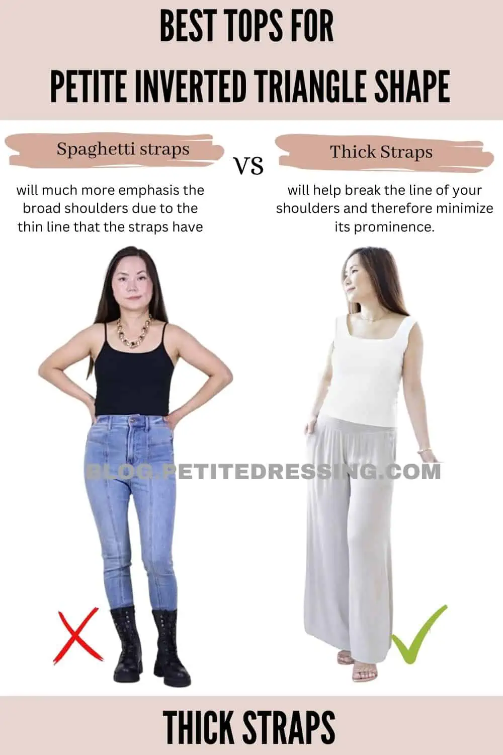 Tops Guide for Petite Inverted Triangle Shape - Petite Dressing