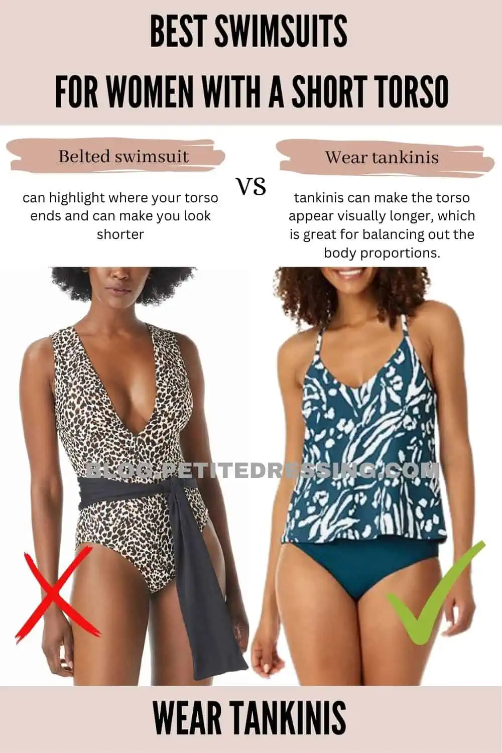 Best bathing suit for short torso on sale and long legs