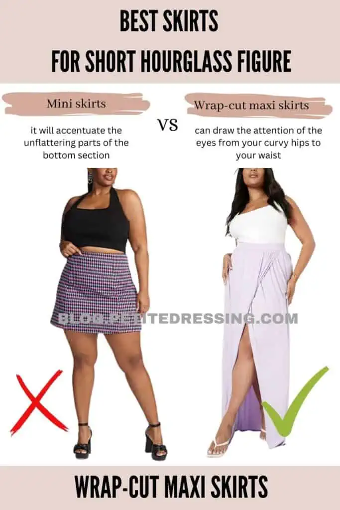 Wrap-cut maxi skirts