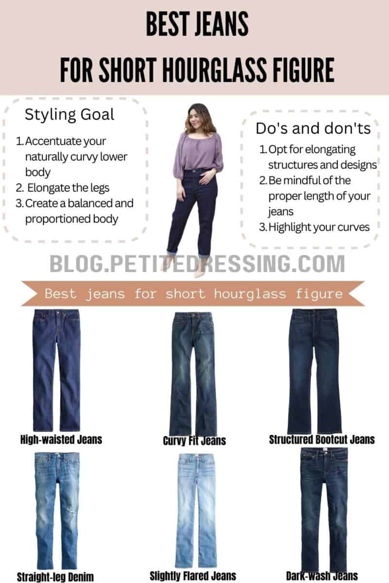 Jeans Style Guide for Short Hourglass Figure