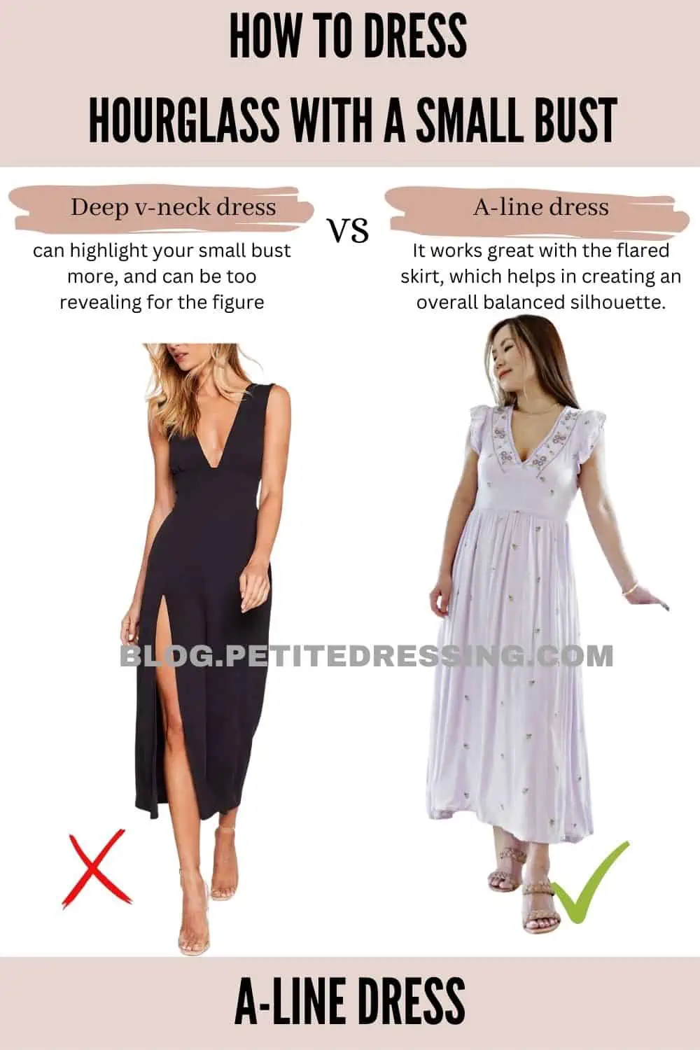 How to dress hourglass with small bust - Petite Dressing