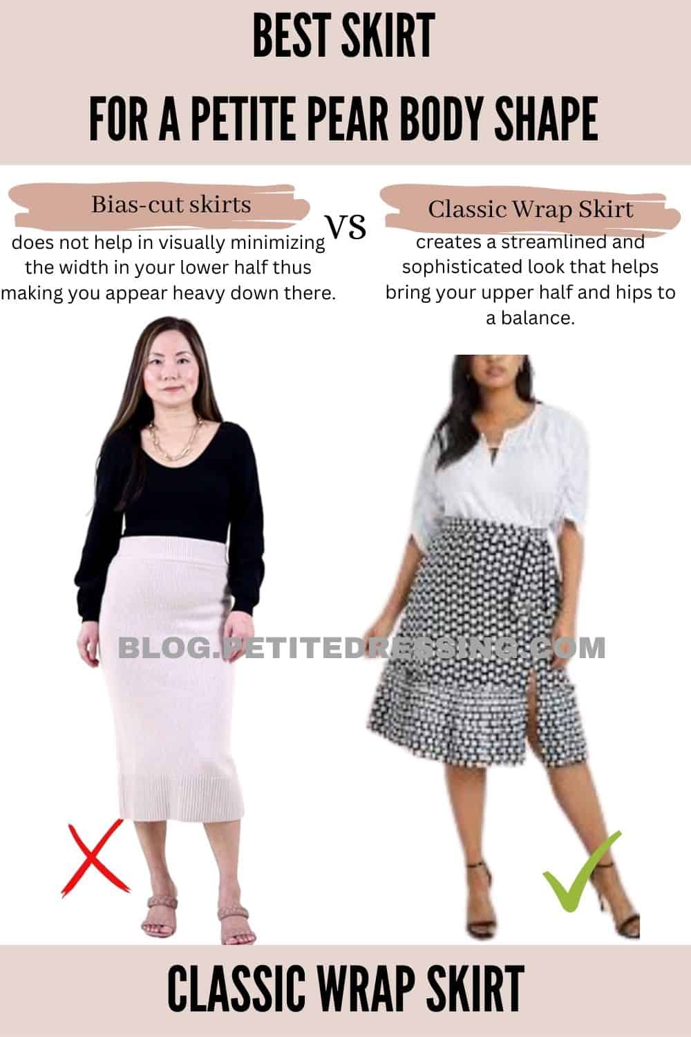 The Skirt Guide for the Petite Pear Shape