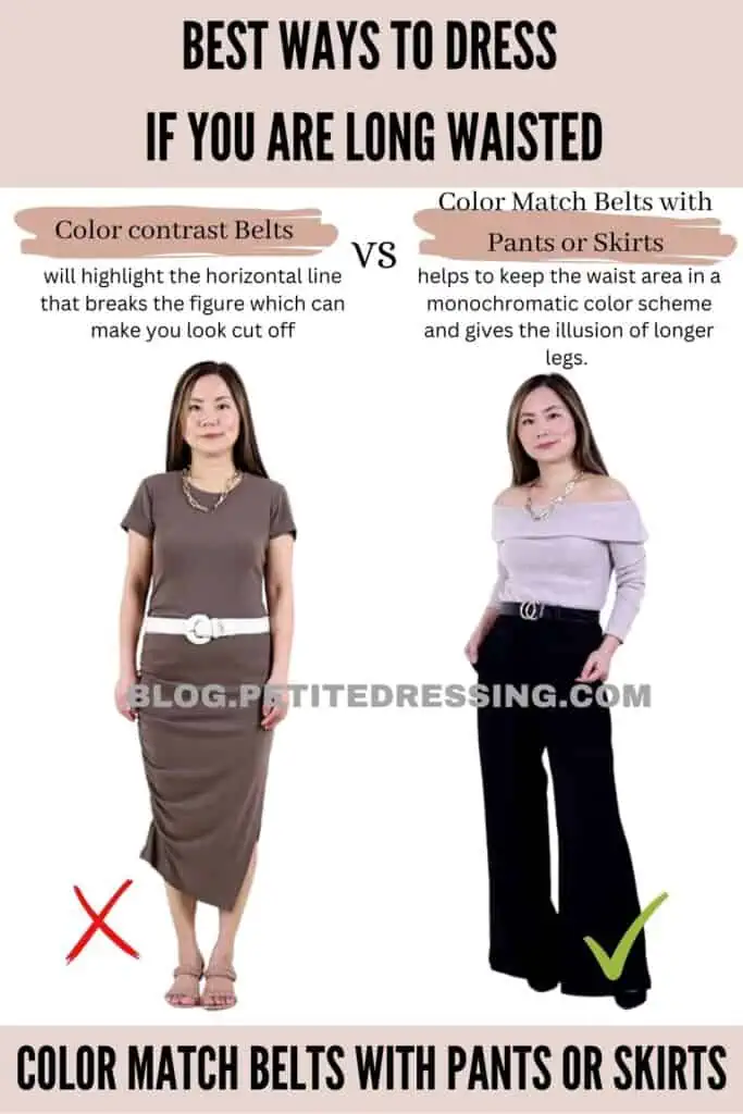 Color Match Belts with Pants or Skirts