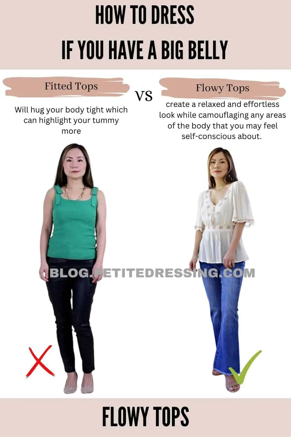 Comprehensive Styling Guide if you have a Belly - Petite Dressing