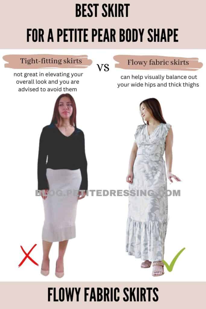 Flowy fabric skirts