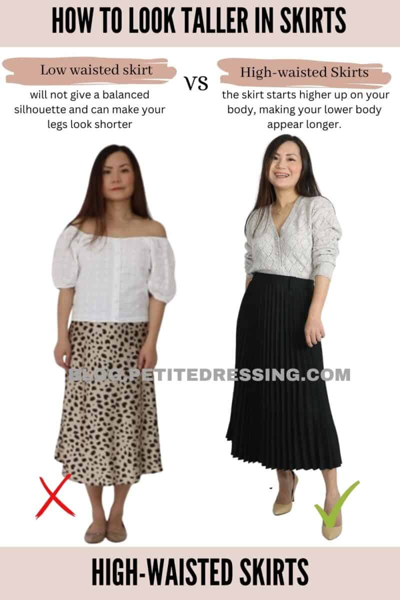 How to look taller in skirts