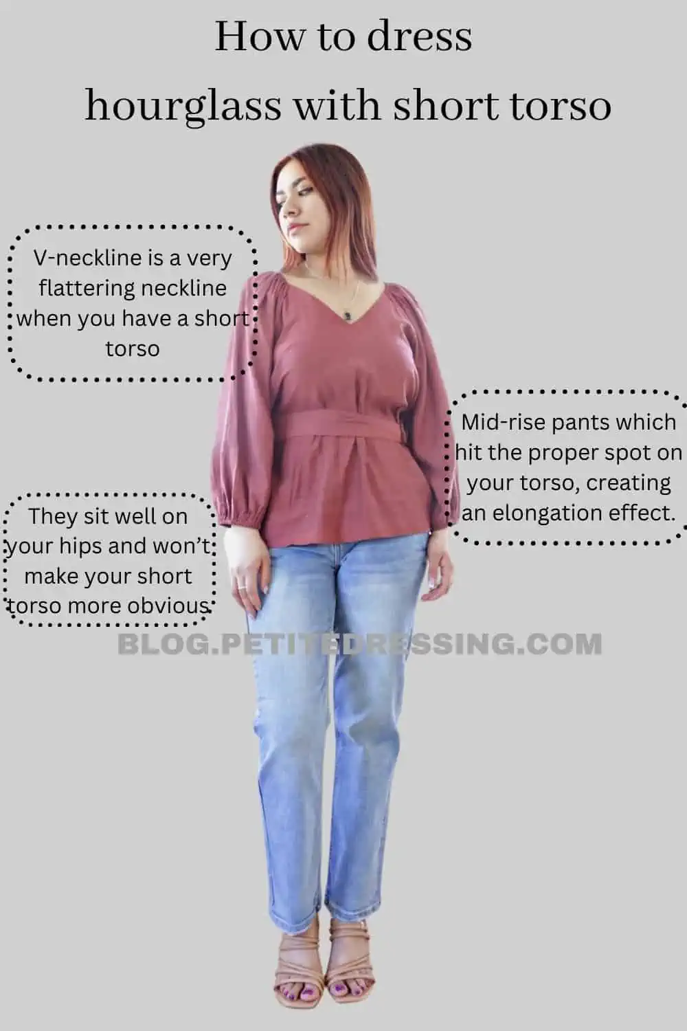 How to dress hourglass shape with short torso Petite Dressing