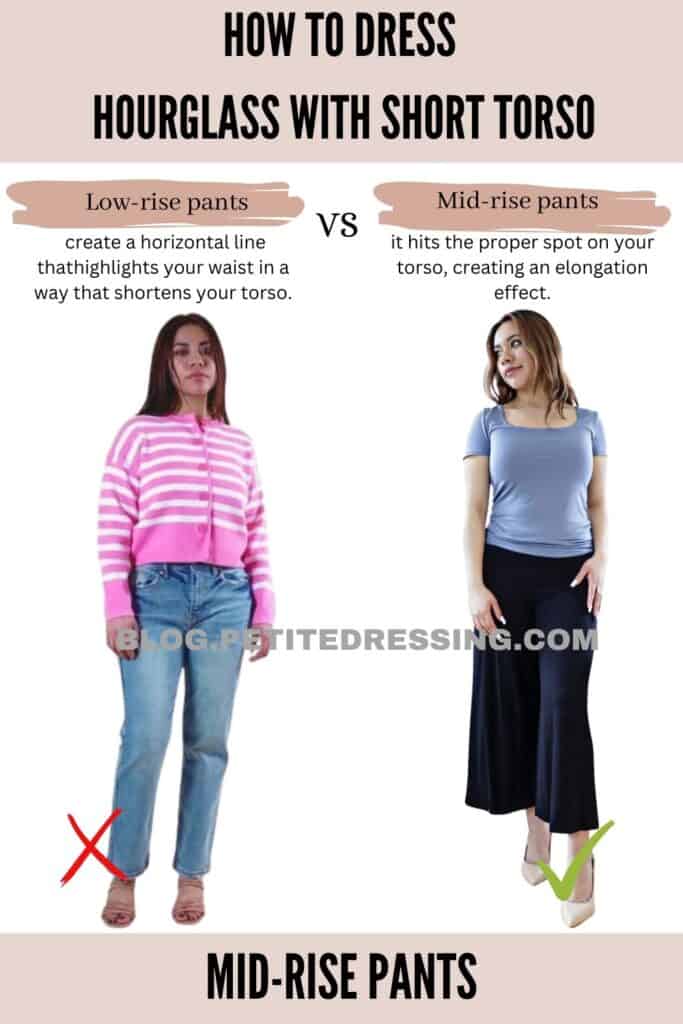 Mid-rise pants