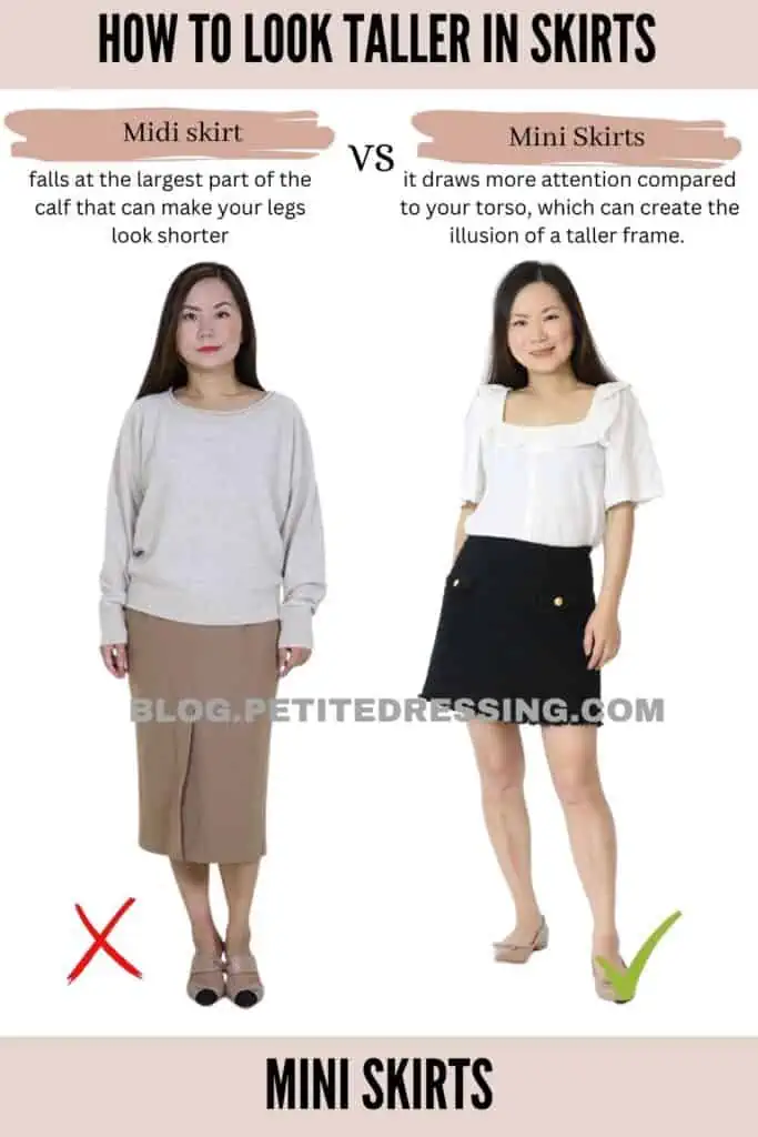 How to look taller in skirts - Petite Dressing