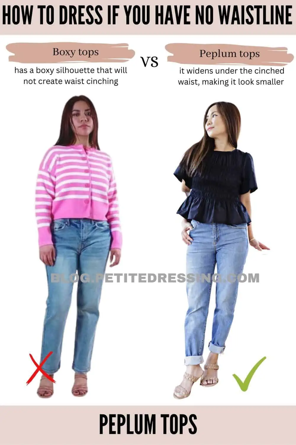 How to Dress if you have no Waistline - Petite Dressing