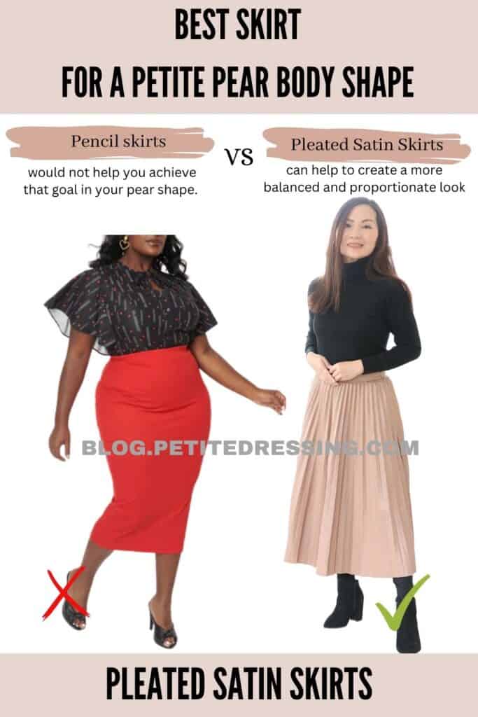 Pleated Satin Skirts