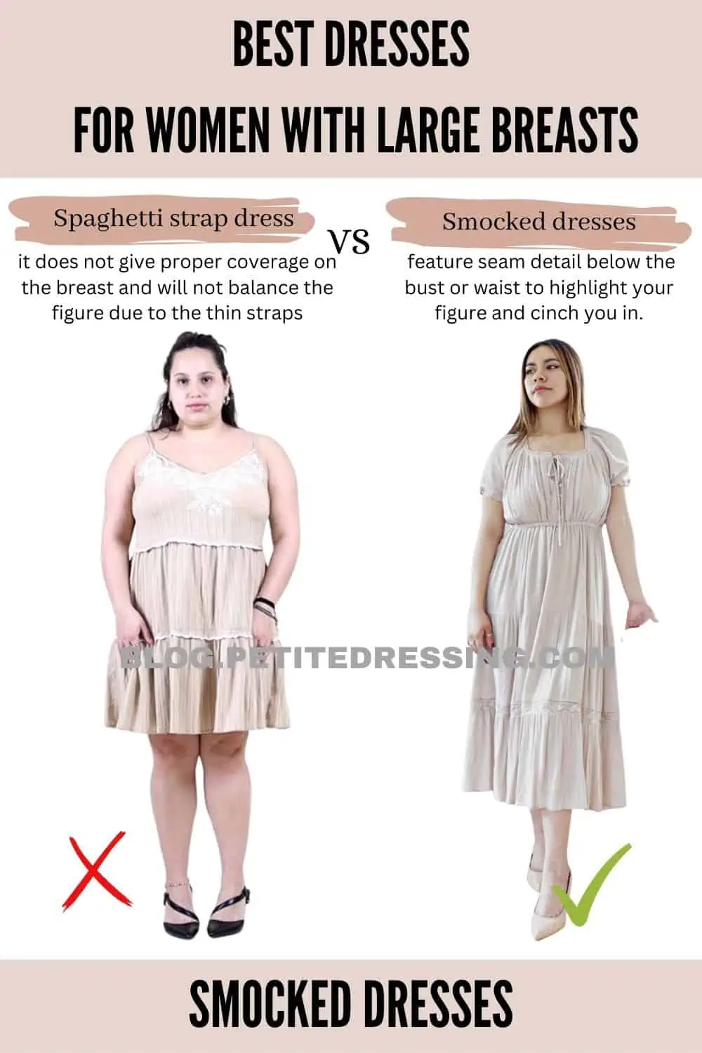 The Complete Dress Guide for Women with Large Breasts - Petite Dressing